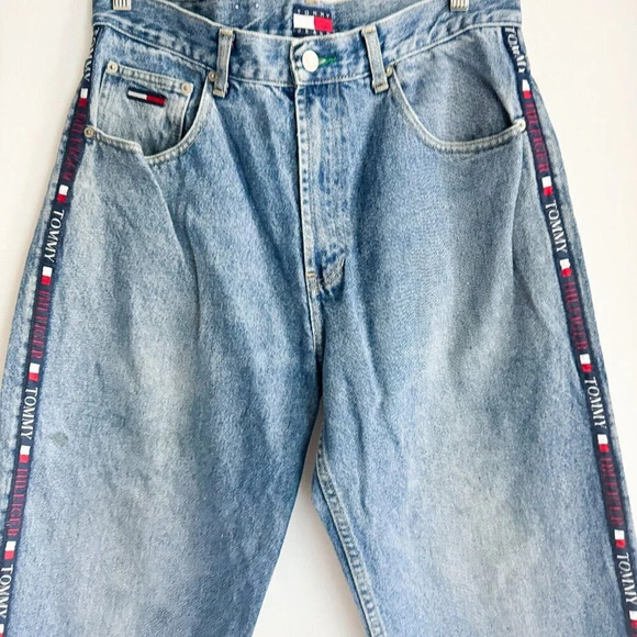 Vintage Tommy Hilfiger Patch + Side Detail Relaex Fit Jeans 33/34 - Picture 2 of 7